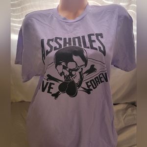 Assholes Live Forever Purple skull Tshirt
